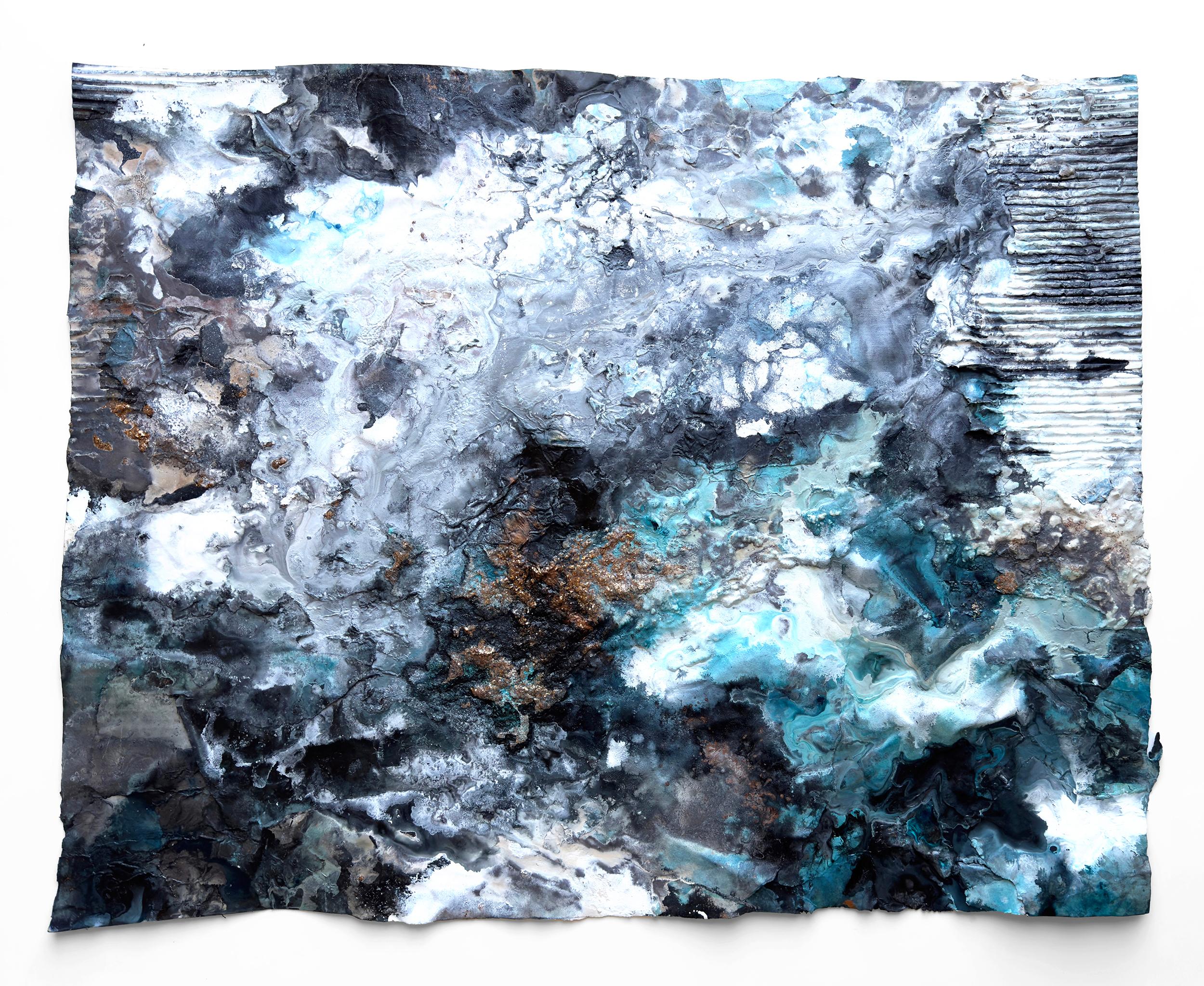 A View From The Moon (No. 4) A beautiful sky-inspired painting featuring mica.