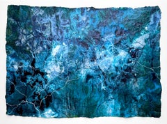 A View From The Moon (No. 5) A stunning large painting with striking sky blues