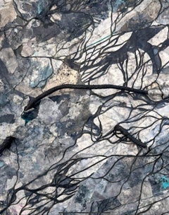 "Burn Scar (No 2)" Textural Forest-Inspired Painting by Katherine Filice