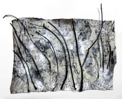 "Cicatrice da ustione (n. 4)" Frammento di foresta in tecnica mista su tela di Katherine Filice