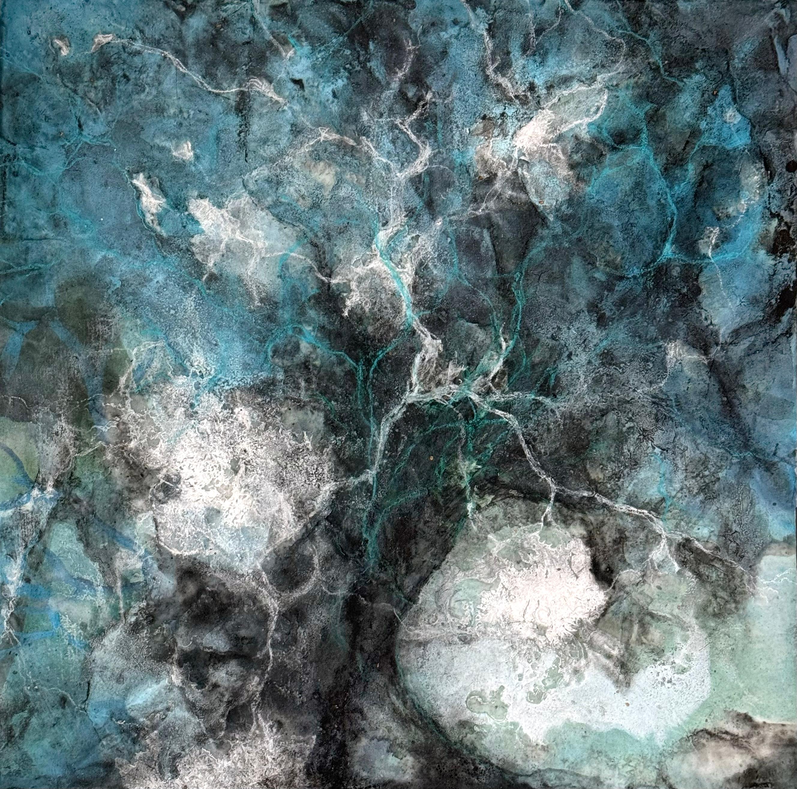 Common Ground (No. 12) A contemporary abstract landscape on wood panel