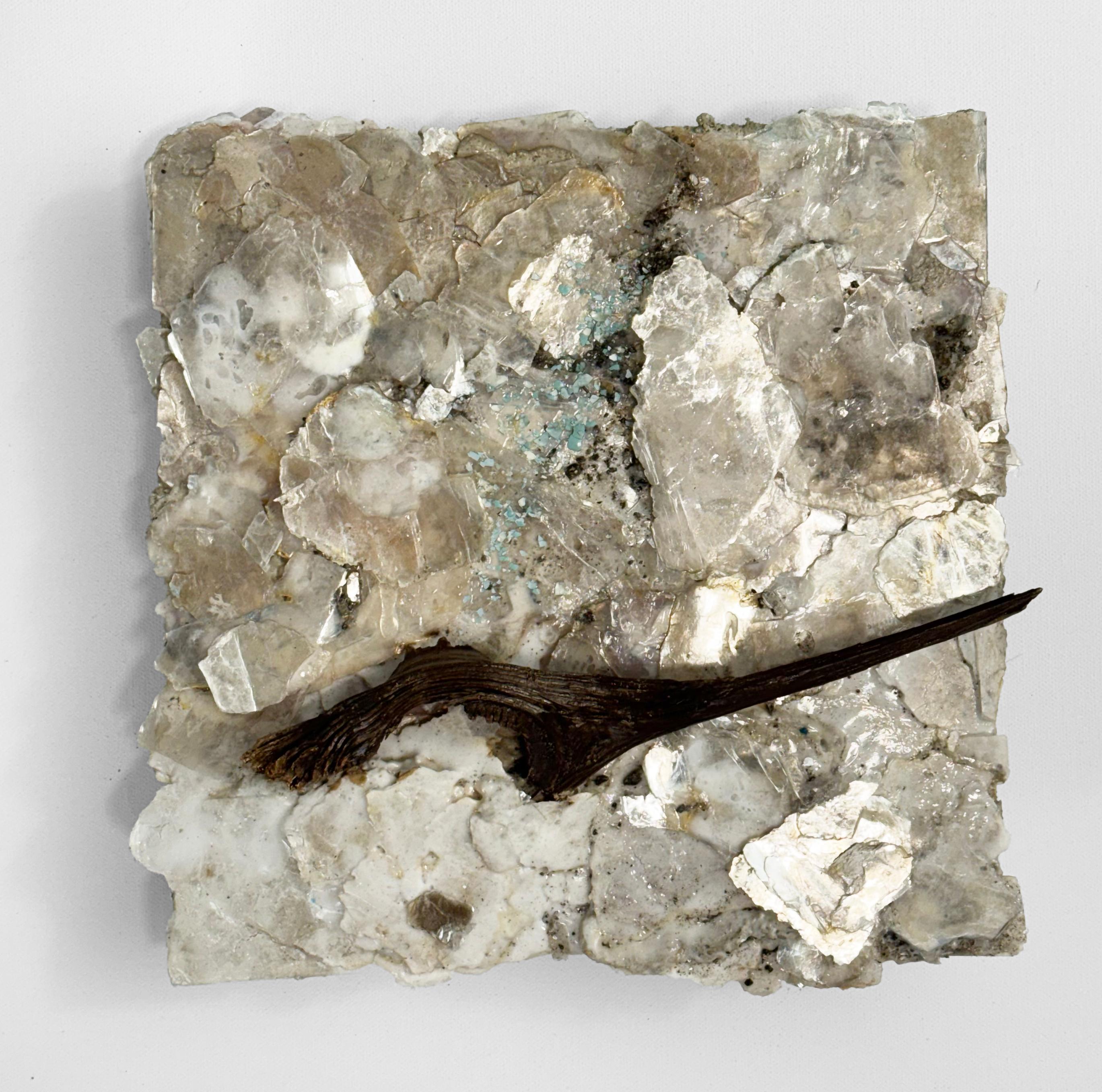 Common Ground (No. 2) Textural Abstract Painting on Wood, Contemporary