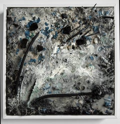 Common Ground (No. 4) Pittura astratta contemporanea su pannello di legno