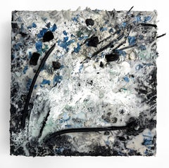 Common Ground (No. 4) A contemporary textural abstract painting on wood panel
