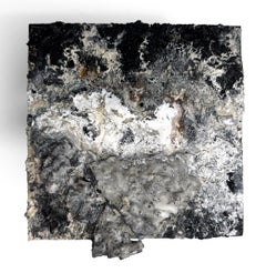 Common Ground (No. 7) a small monochromatic contemporary textural painting