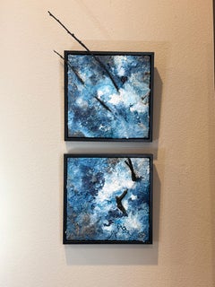 Common Ground (No.6) A gorgeous contemporary, sculptured diptych on wood panel