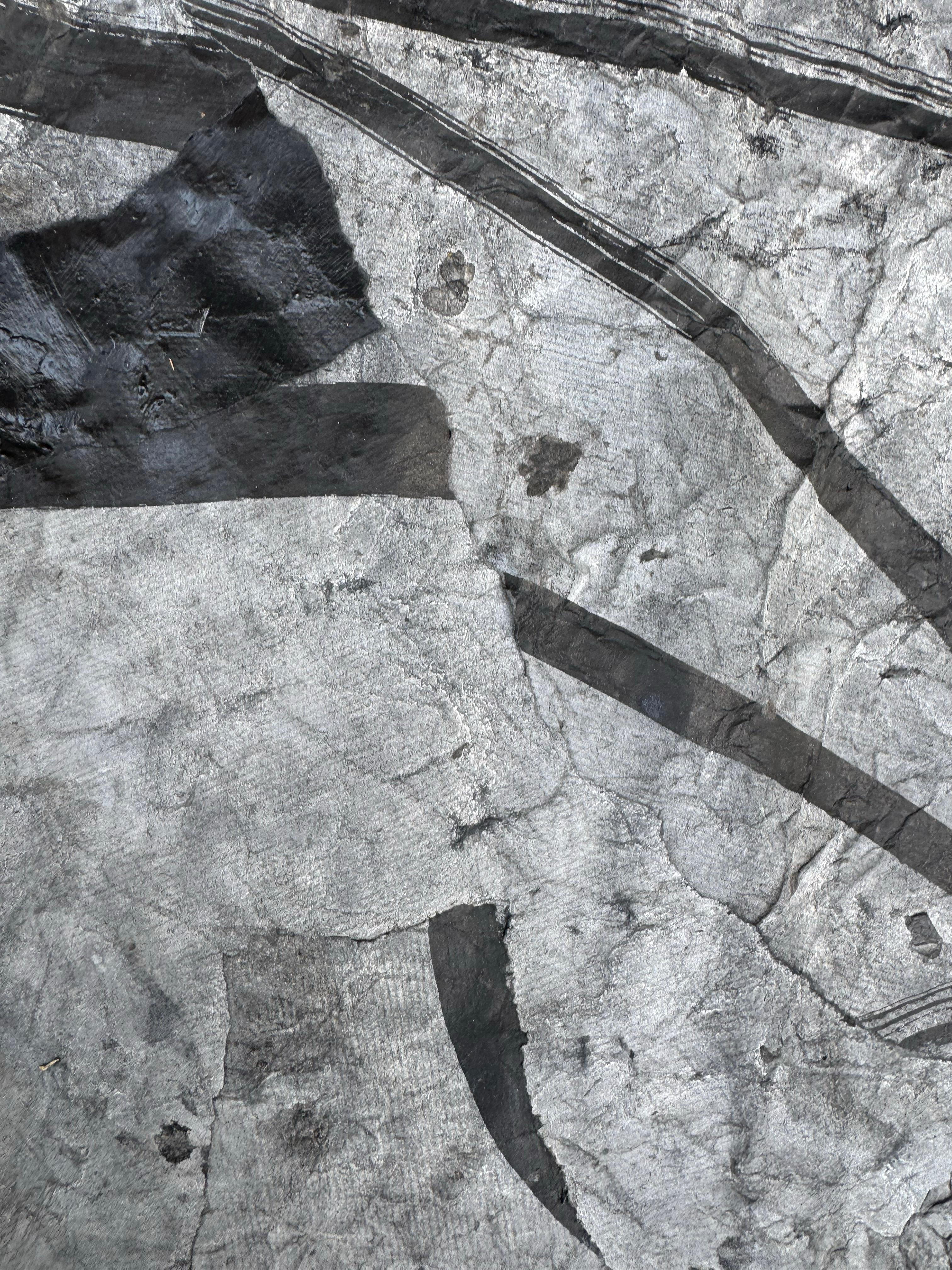 Fallen Angels Always Rise No. 2 a monotone fractured contemporary painting For Sale 1