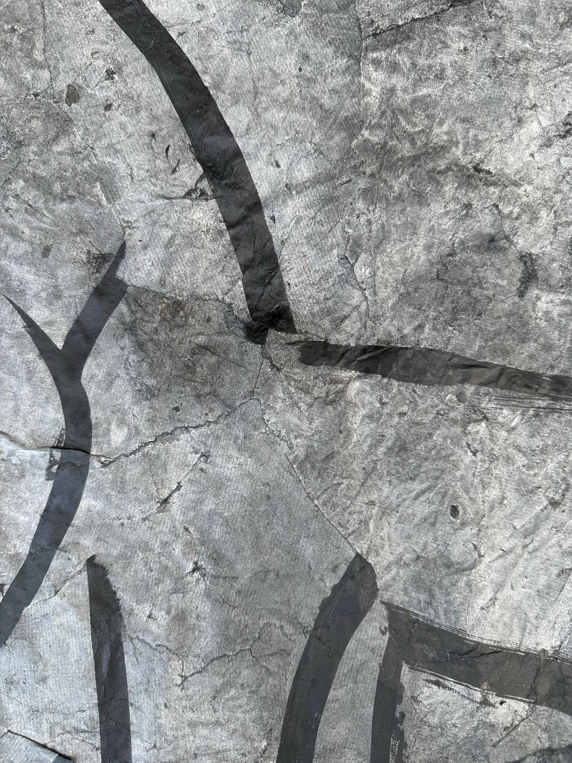 Fallen Angels Always Rise No. 2 a monotone fractured contemporary painting For Sale 3