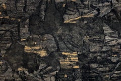 If Only I Had The Words - Contemporary Painting w/ Beautiful Texture (Black+Gold