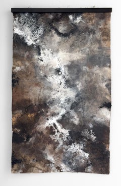 Moody Gray and Brown, Forest-Inspired Painting on Canvas by Katherine Filice