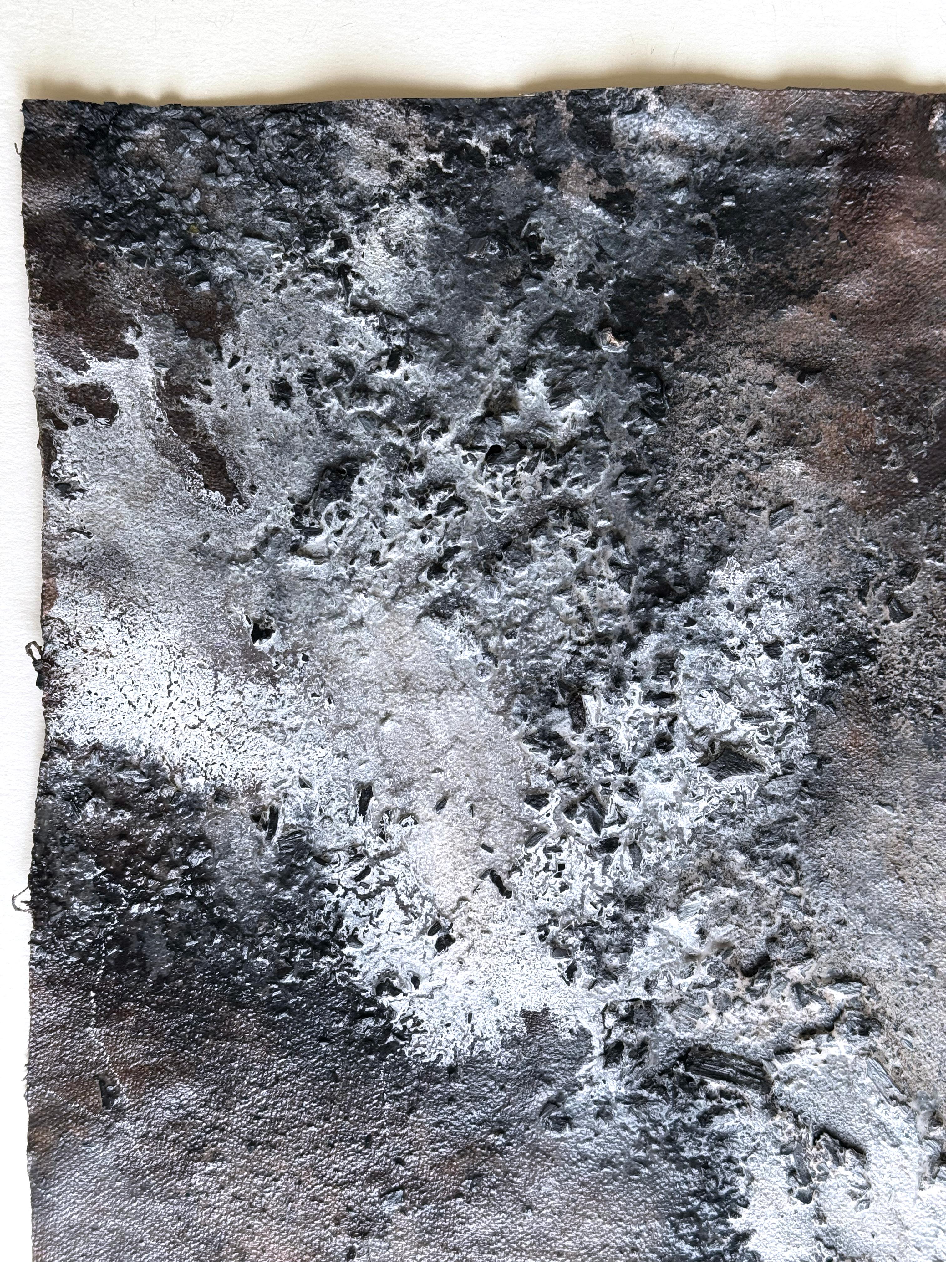 Moody Gray and Brown, Forest-Inspired Painting on Canvas by Katherine Filice For Sale 7