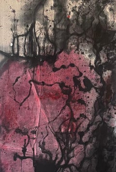 "No Way Down" Large Contemporary Oil and Ink Painting by Katherine Filice