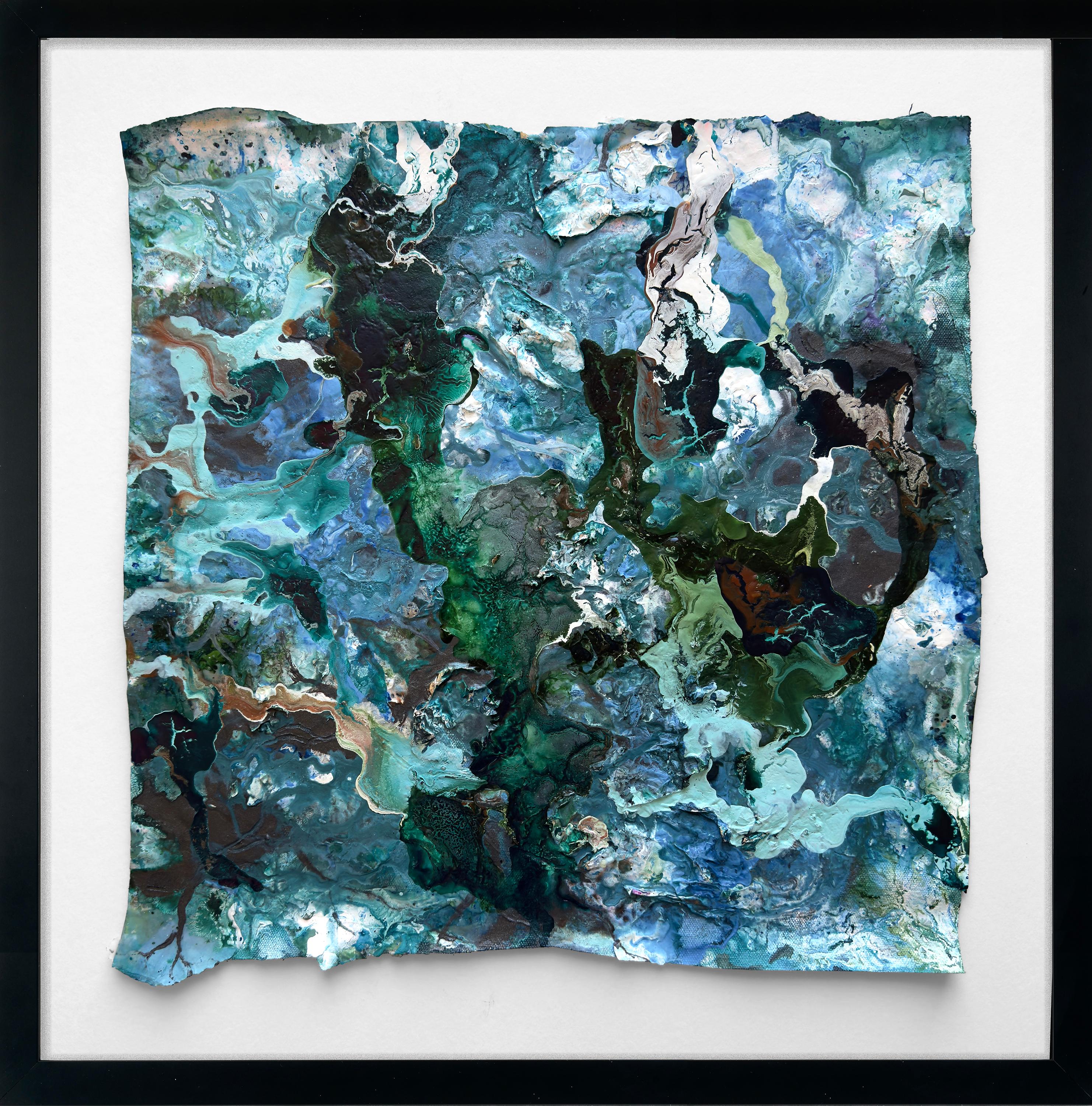 From Katherine Filice's ongoing exploration of nature’s invisible energies, Shinrin-yoku (Forest Bathing) channels the ancient practice of walking among trees with intent. In this piece, Filice uses layered ink across a sculpted paper surface to