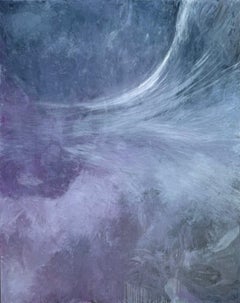 "The Energy of You", une magnifique peinture à l'huile énergique avec des gris et des roses doux.