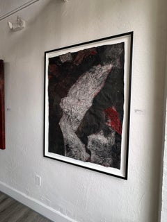 "The Falling, The Rising" Large Painting with Earth Elements by Katherine Filice
