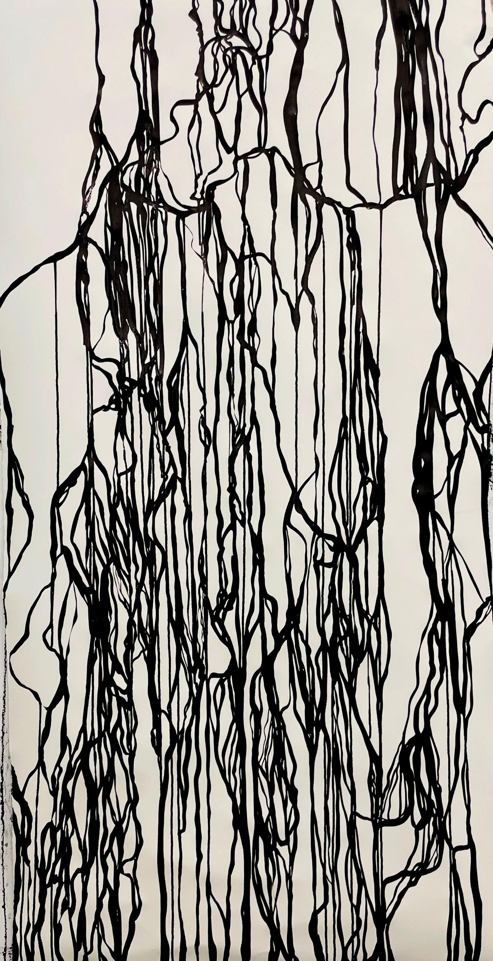 Katherine Filice Abstract Painting - The Secret Language of the Forest No. 4 - Contemporary Painting Beautiful Lines 