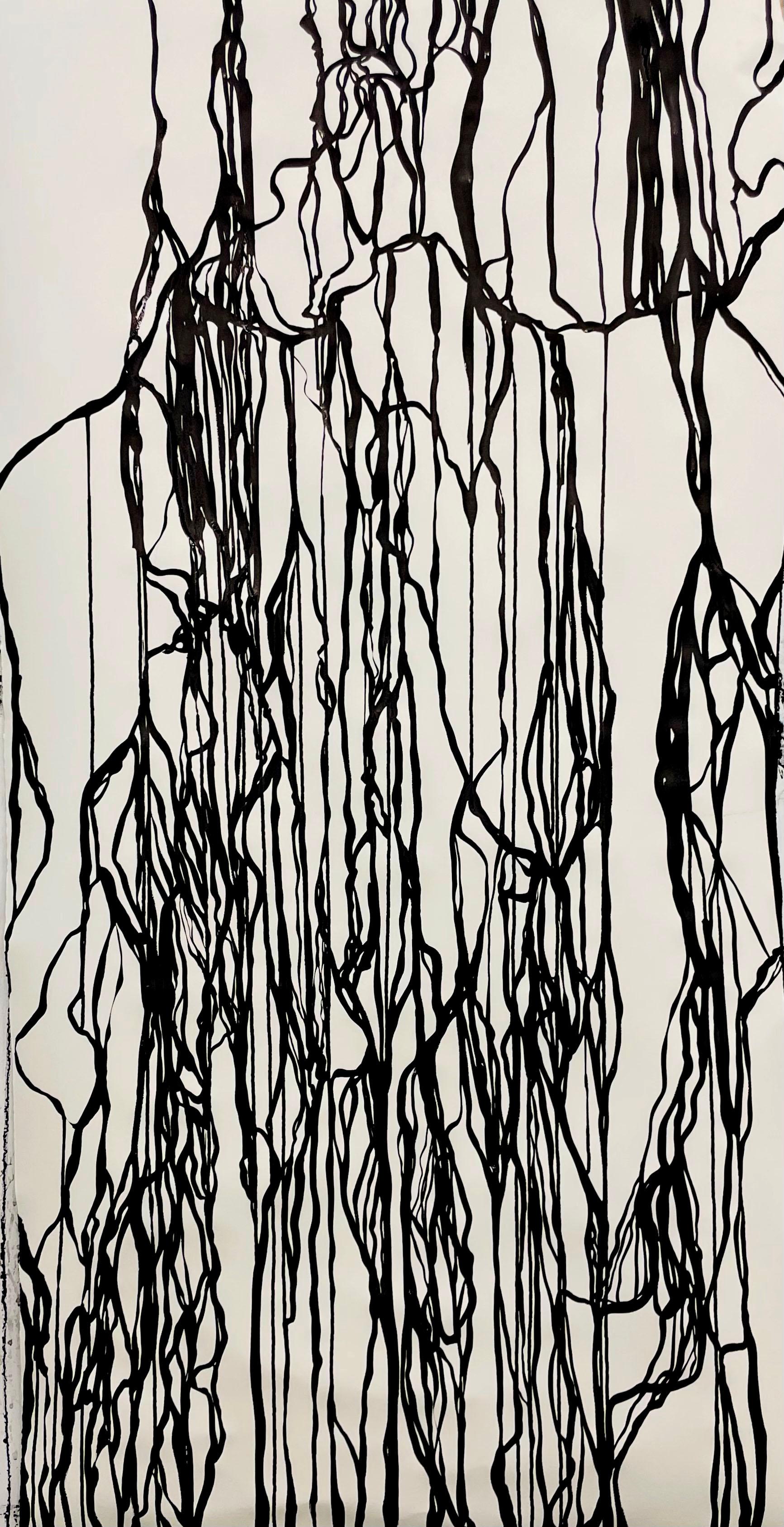 The Secret Language of the Forest No. 4 - Contemporary Painting Beautiful Lines
