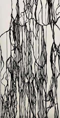 The Secret Language of the Forest No. 4 - Contemporary Painting Beautiful Lines 