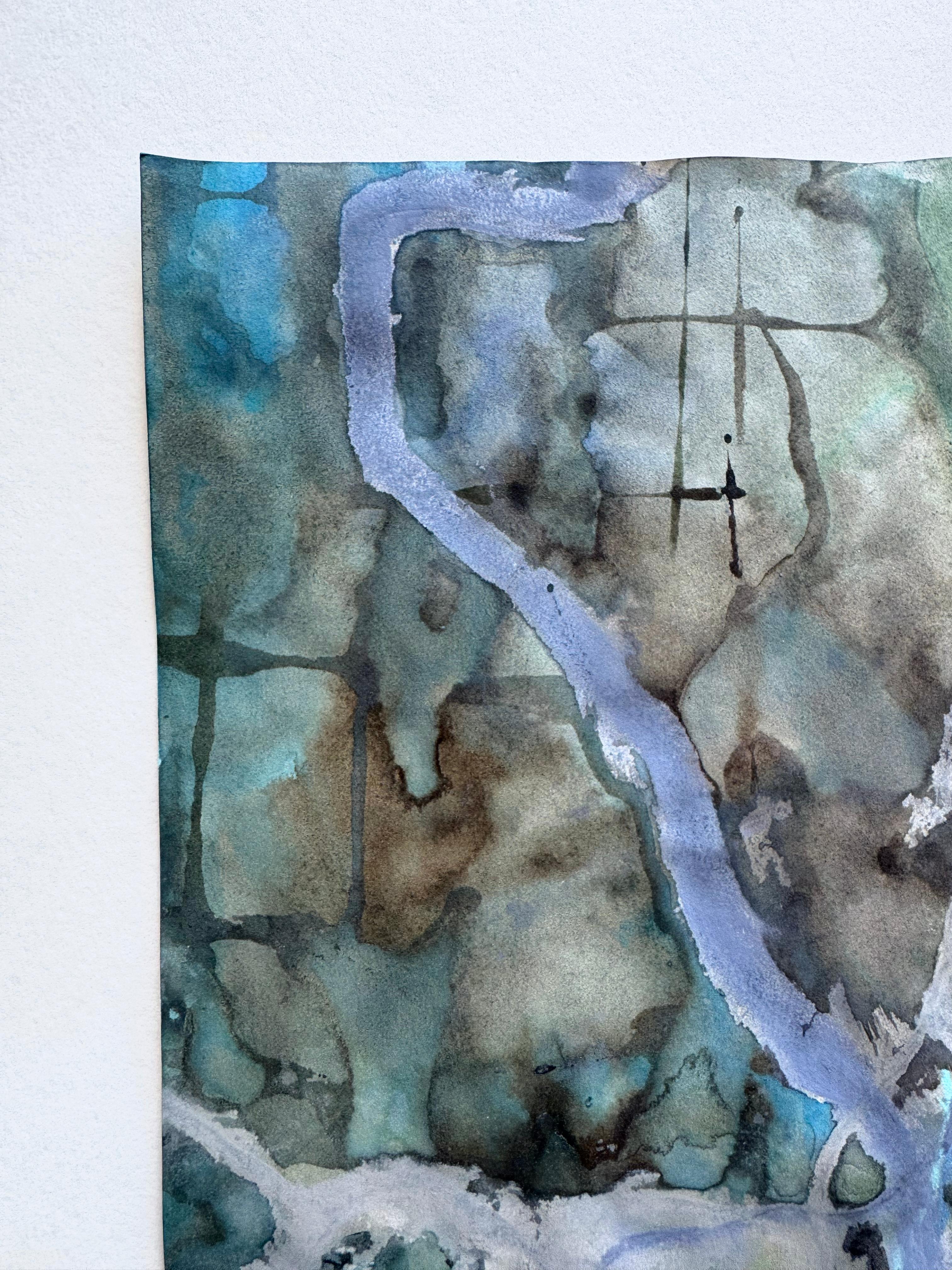 Wayfinding (No. 3) Forest-Inspired Work on Paper by Katherine Filice For Sale 2