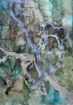 Wayfinding (No. 3) Wälder inspiriertes Werk auf Papier von Katherine Filice