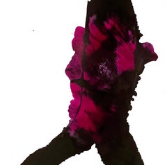 Title: What I Think I Know No. 12 – Black and Pink Ink Drawing by Filice (2021)
