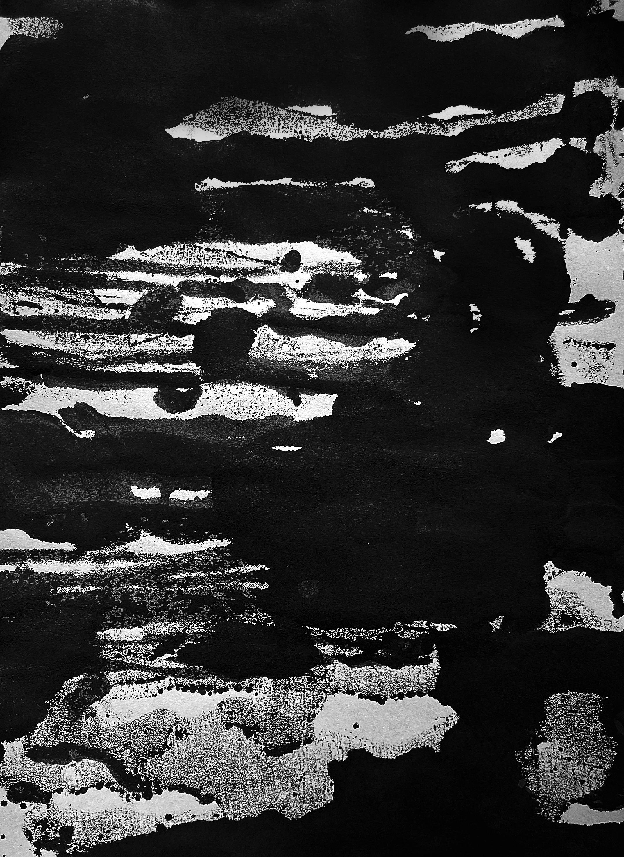 Katherine Filice Abstract Drawing - What I Think I know No. 9 - Contemporary Painting w/ Palpable Movement (Black)