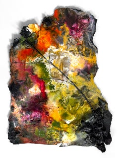 "Donde florecen los cornejos" Pintura de bosque dimensional de Katherine Filice