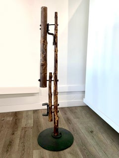 The Trees Played a Song to the Ravens - Contemporary Sculpture (Wood+Iron)