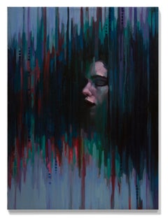 "A Minor Key" Dark Blue and Purple Colorscape With Female Portrait in Profile