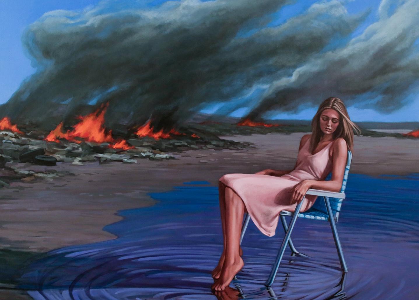 „As Far as the Mind Can See“ Hyperrealistisches Ölgemälde im Angebot 3