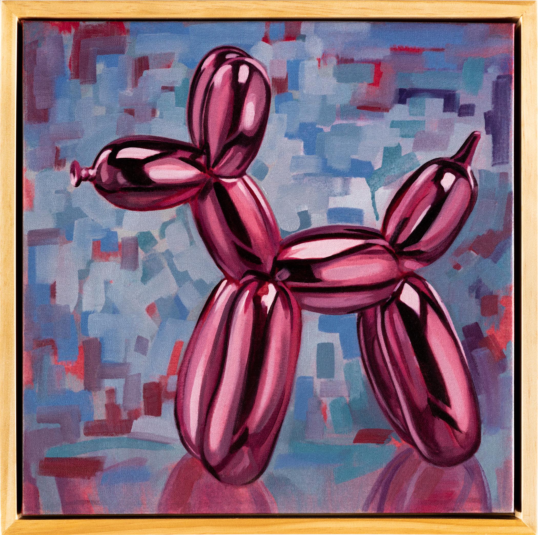 Balloon Dog V, animal de ballon rose encadré