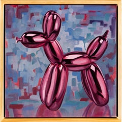 Balloon Dog V, animal de ballon rose encadré
