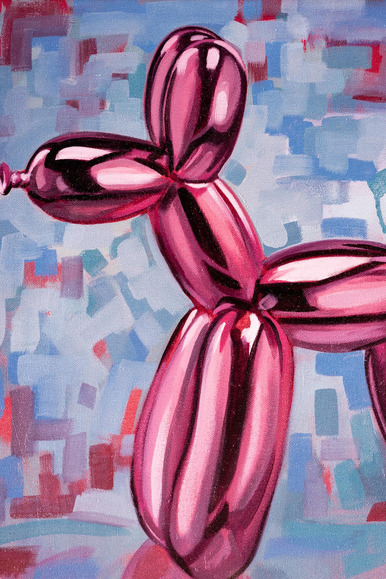 Animale con palloncino rosa 