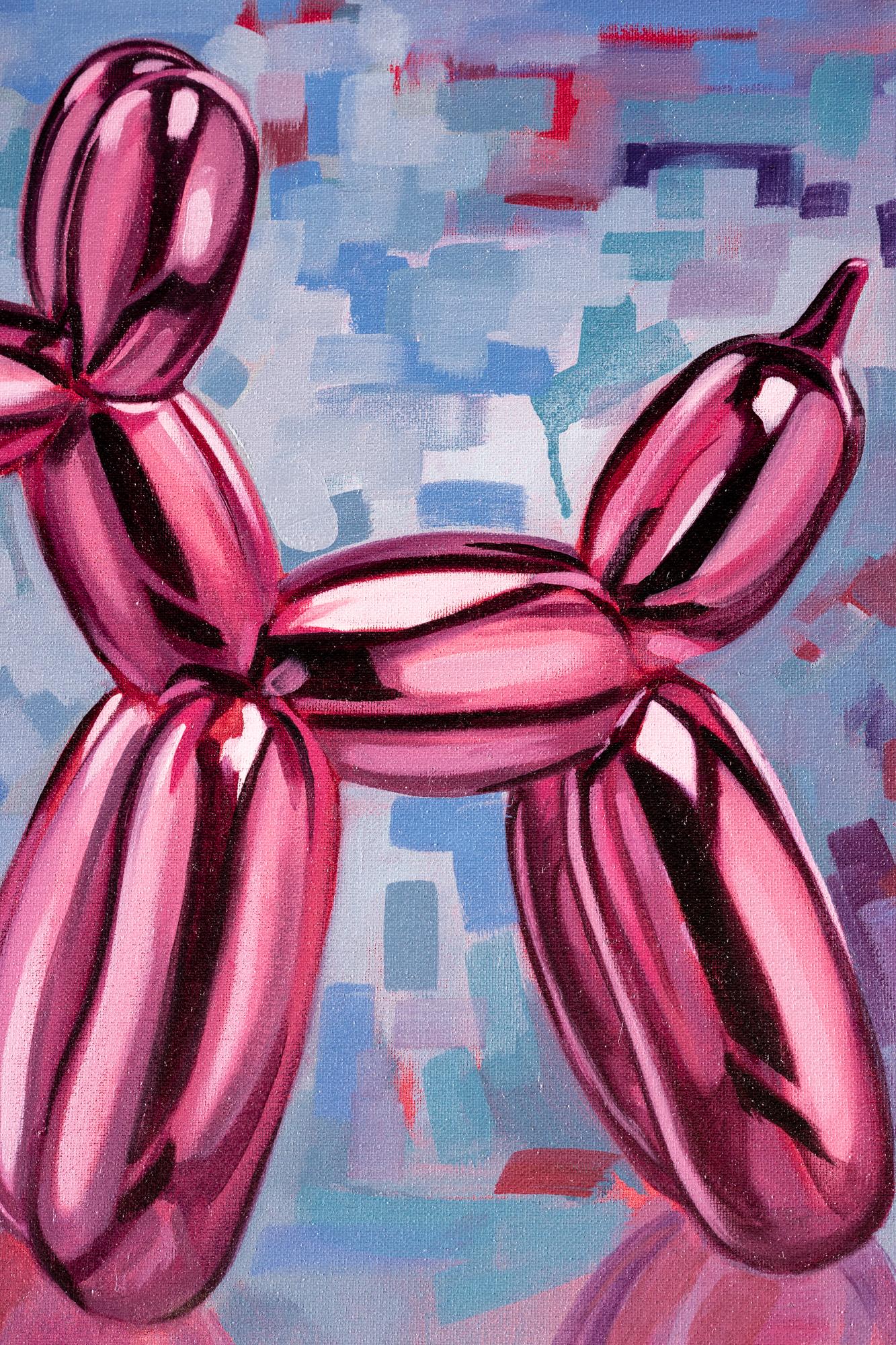 „Balloon Hund V“, Ölgemälde auf Leinwand (Zeitgenössisch), Painting, von Katherine Fraser