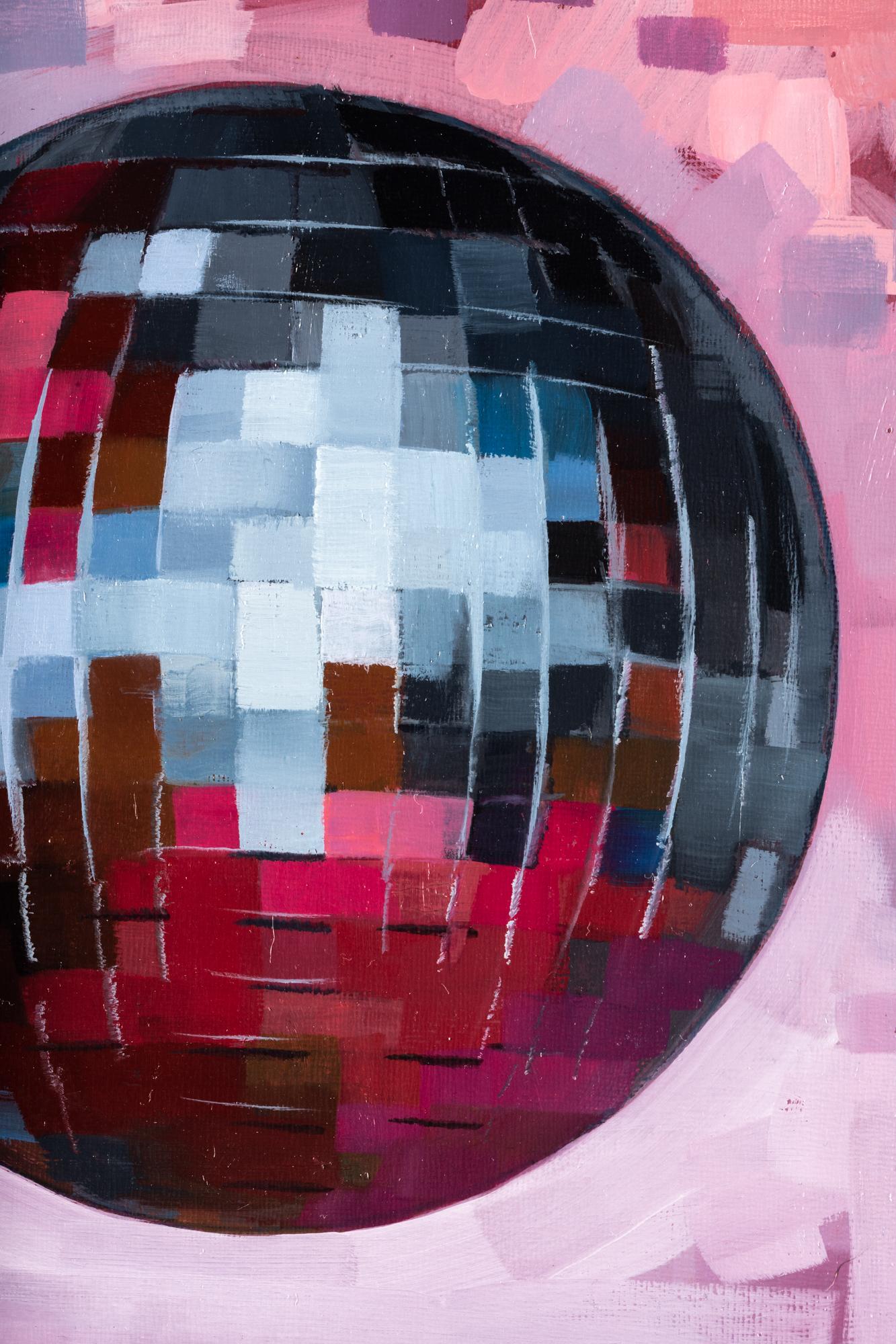 disco ball painting easy