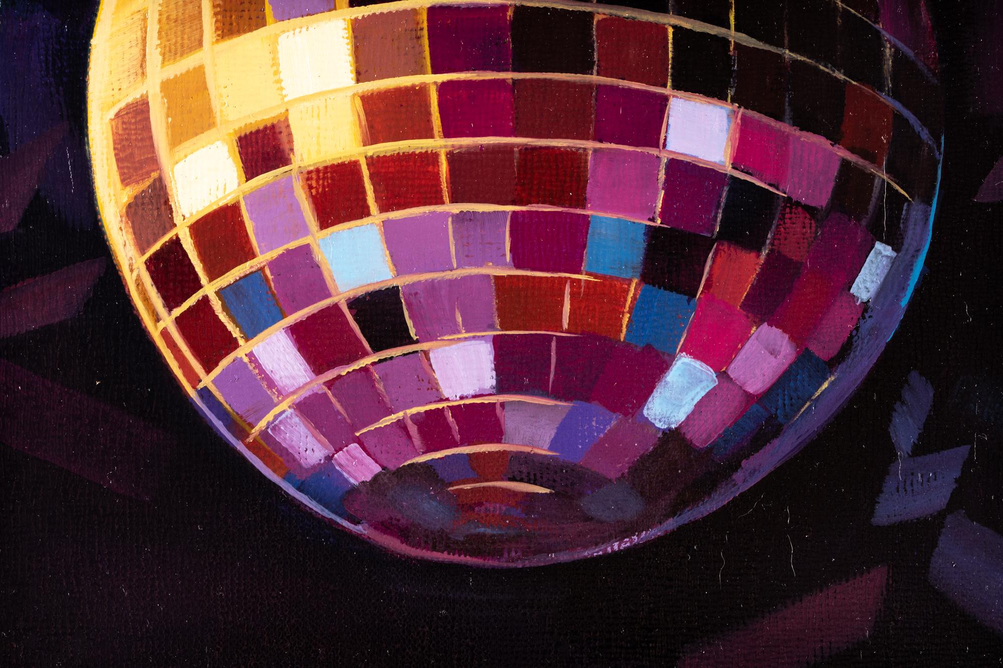 disco ball two piece painting