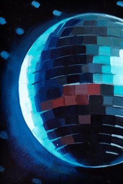 Disco Ball XV" Olio su pannello