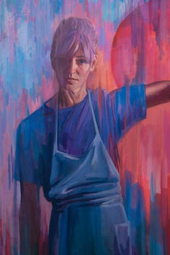 "How to Heal a Broken Heart" Self-Portrait on a Pink and Purple Colorscape