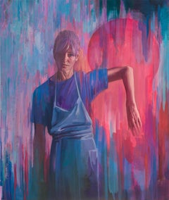 "How to Heal a Broken Heart" Self-Portrait on a Pink and Purple Colorscape