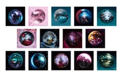 Katherine Fraser's "Disco Ball" Paintings, set of 14 oil paintings, 8"x8" each