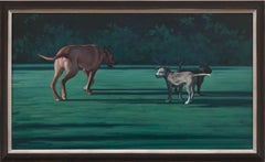 Cani in un campo "Tardo pomeriggio" di Katherine Fraser, Realismo contemporaneo