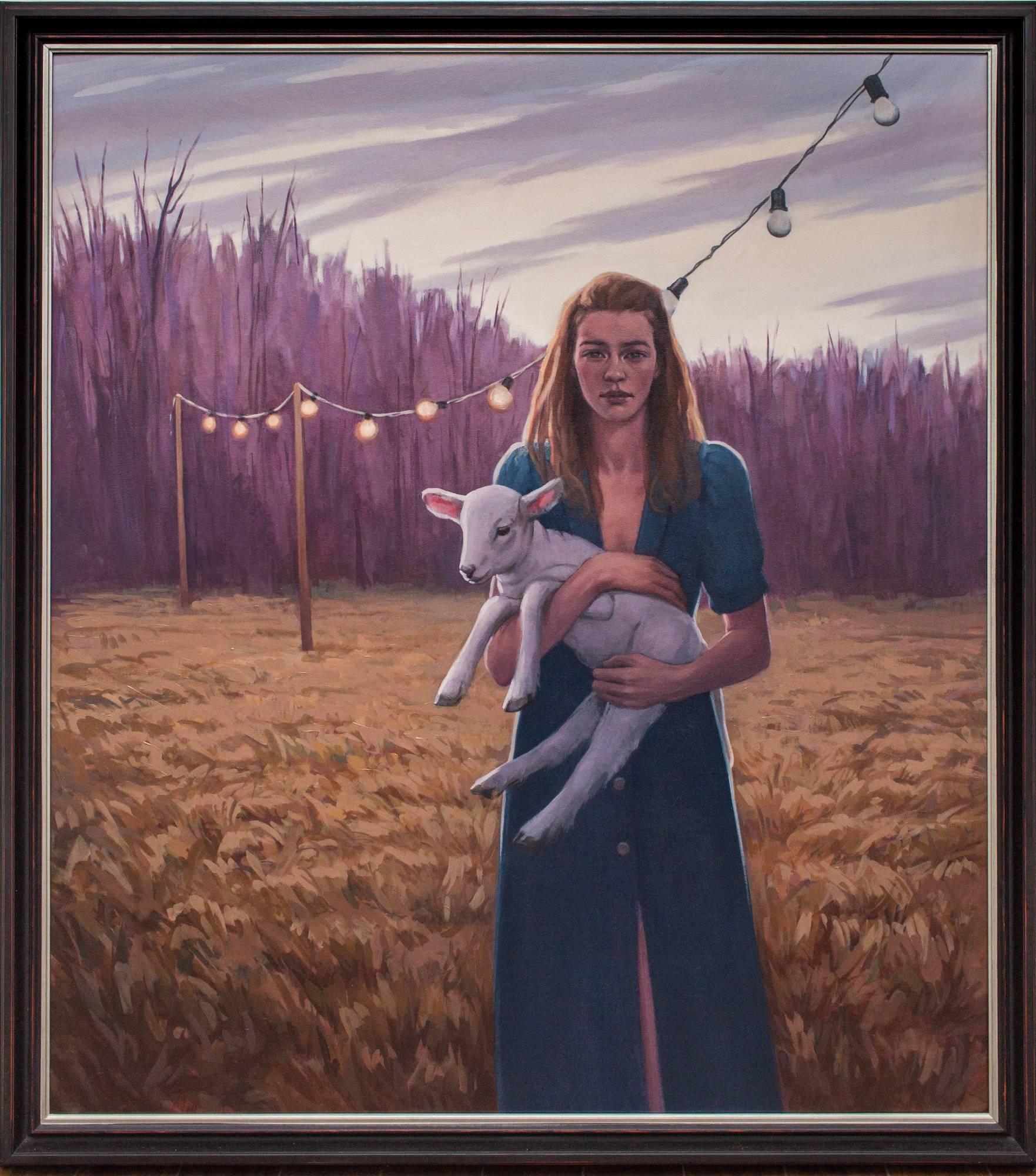 Katherine Fraser Portrait Painting - Protecting the Innocent