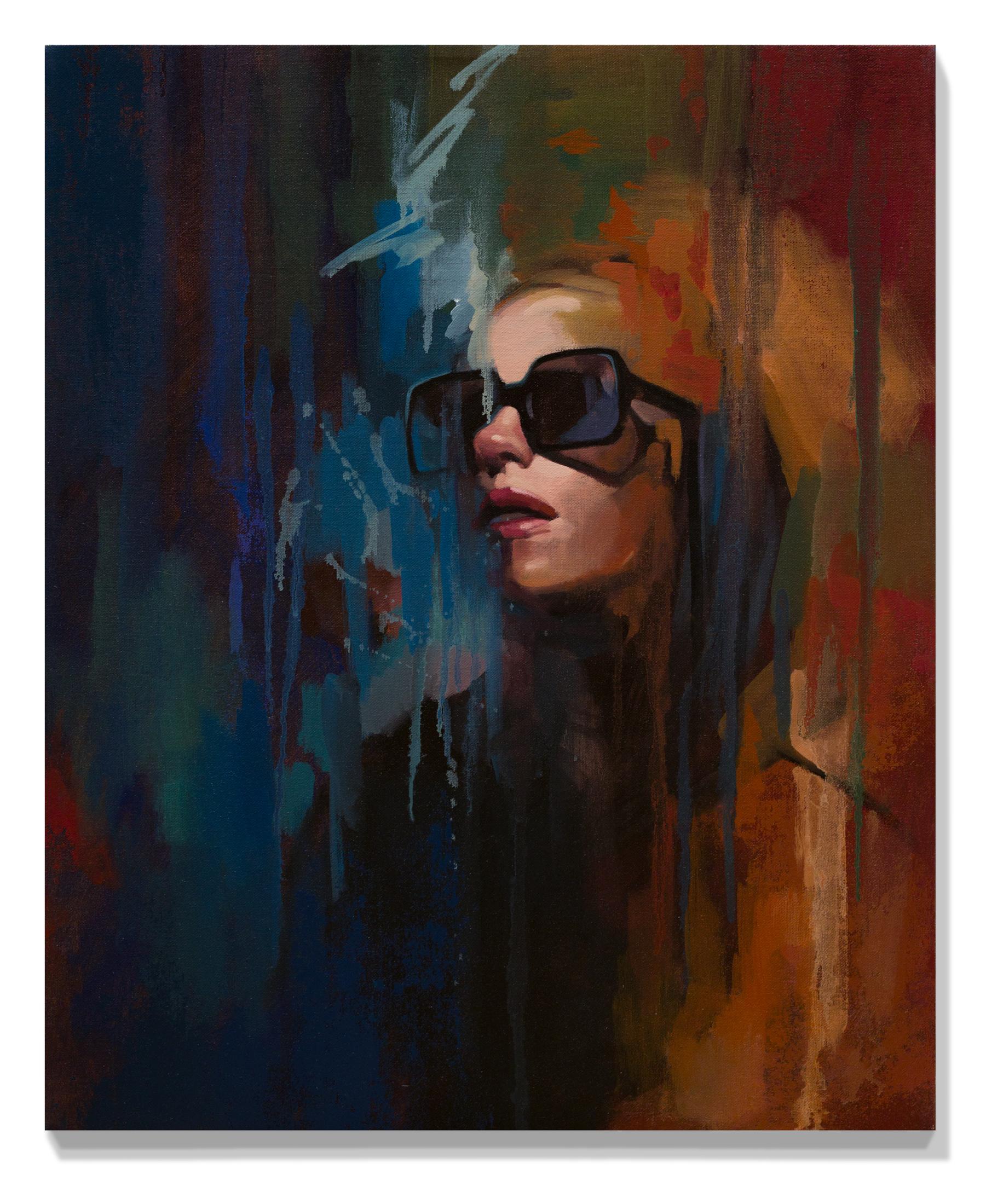Portrait de lunettes de soleil de mode 