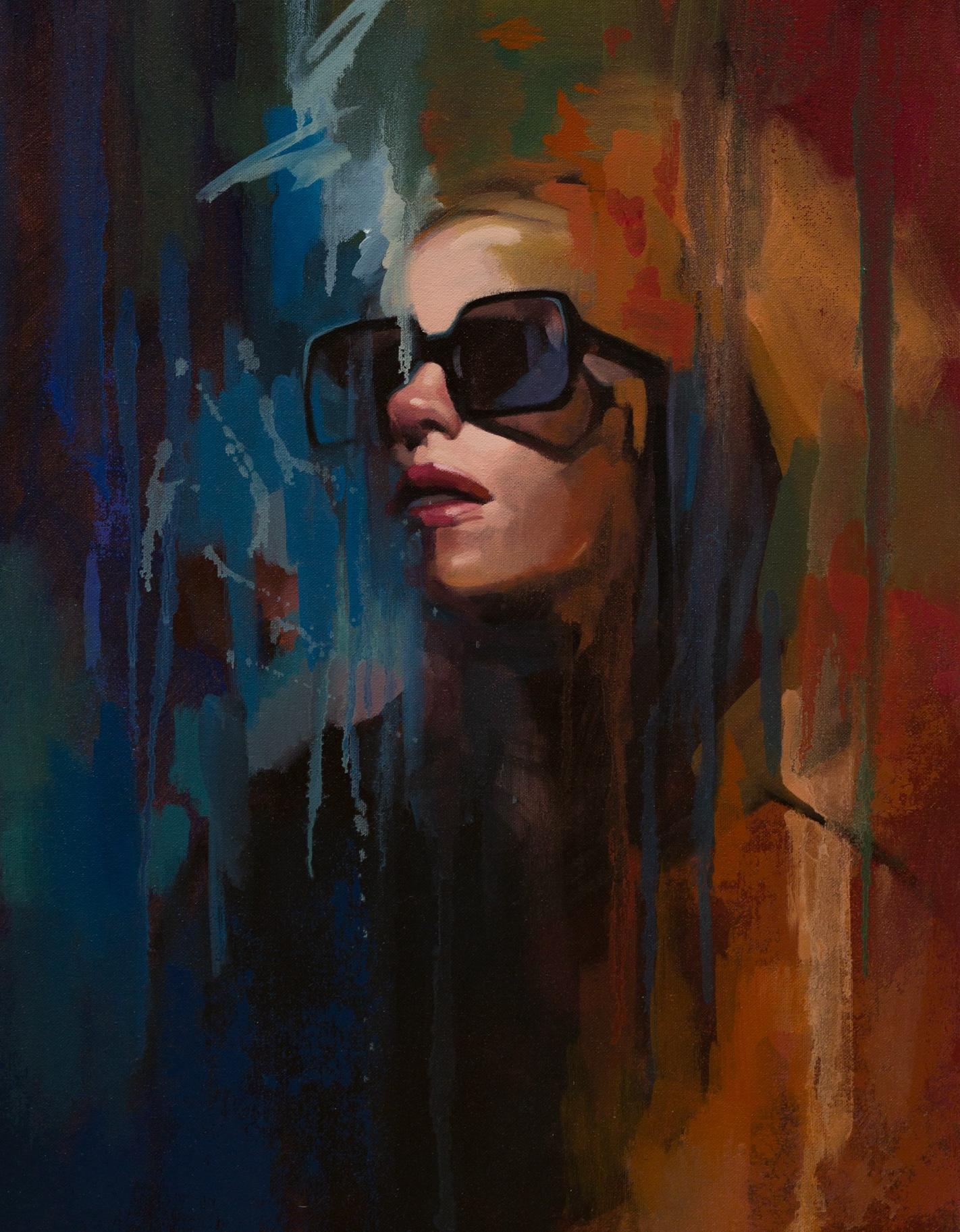 Portrait de lunettes de soleil de mode 