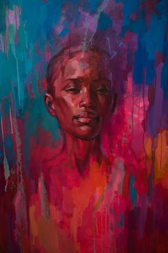 "The Fire Inside" Portrait in Red
