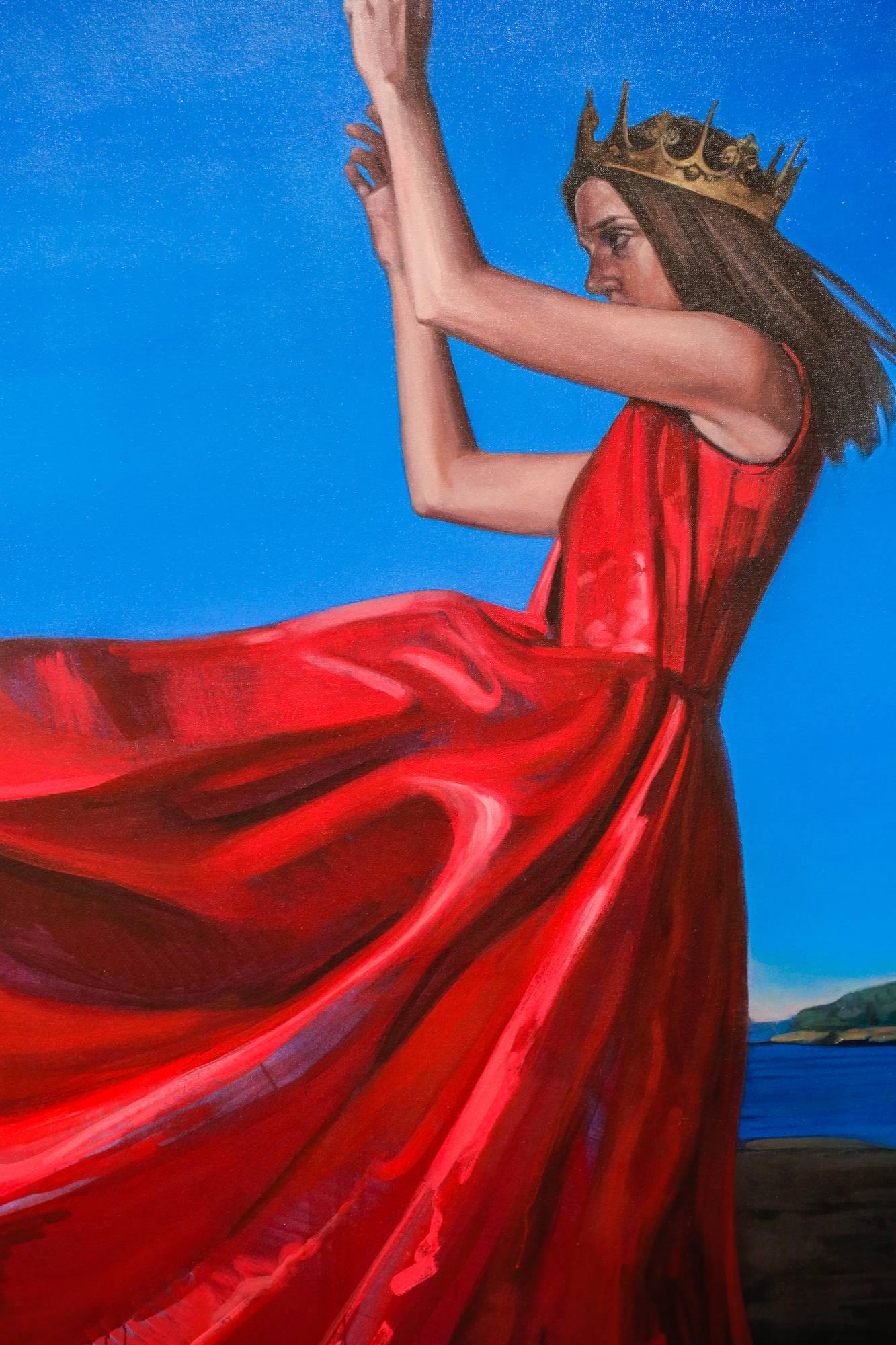 La guerra d'indipendenza - Portrait Painting Blu di Katherine Fraser