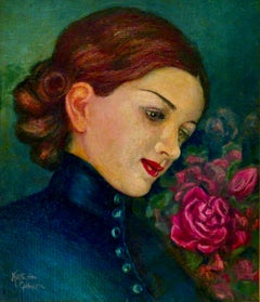 Woman with Roses