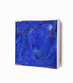 "Fishermen At Kanagawa", Dimensional, Wall Sculpture, Hand Made Paper, Silver
