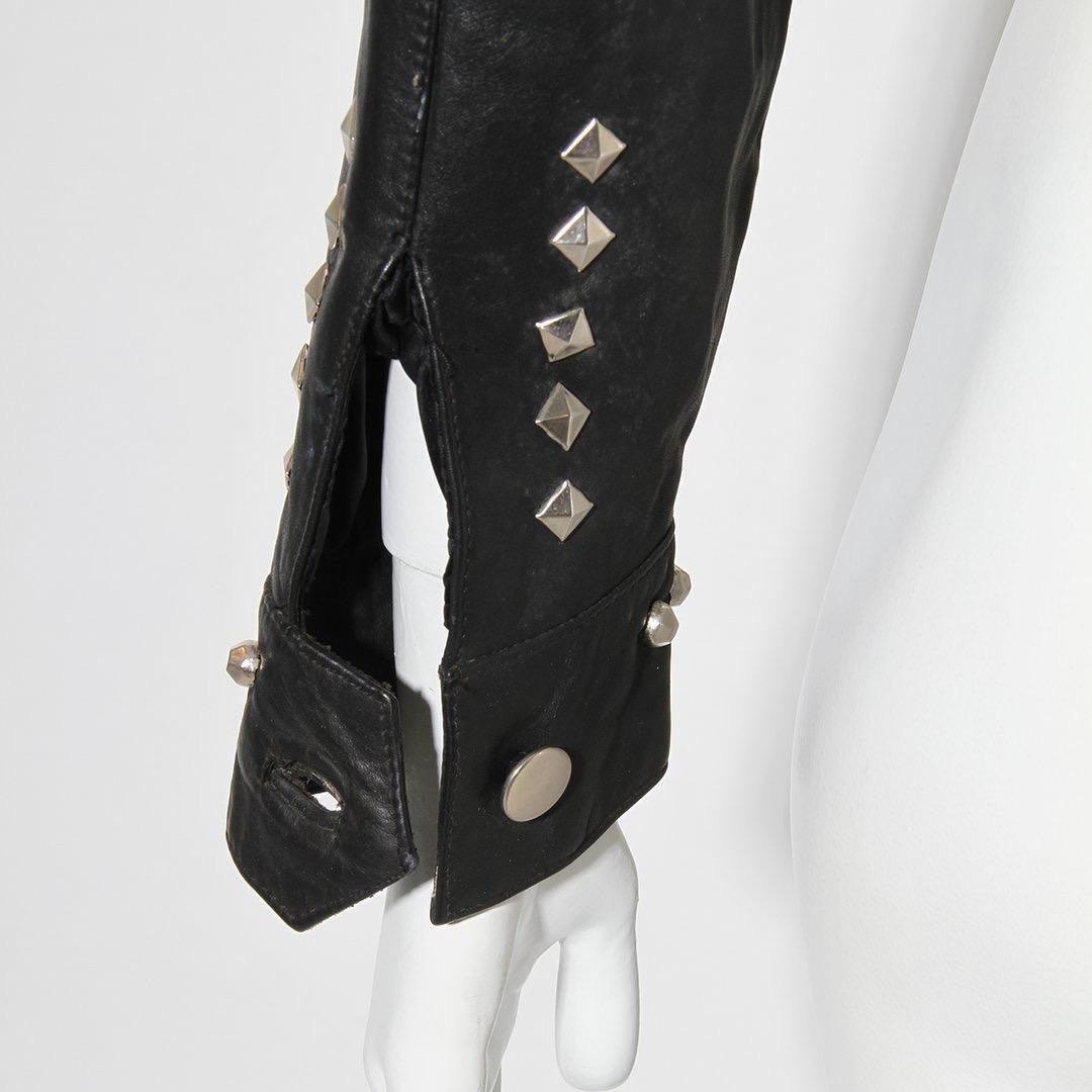 Women's Katherine Hamnett Fall/Winter 1990 “Clean Up Or Die” Studded leather jacket