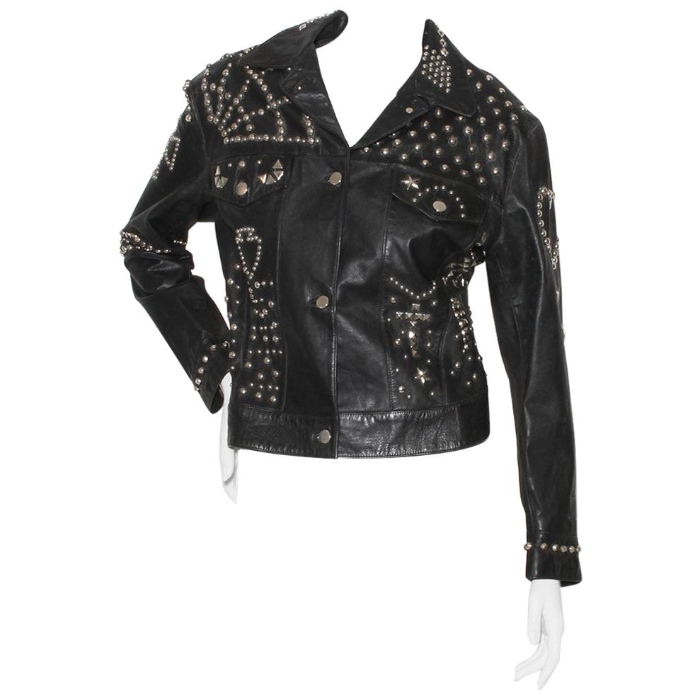 Katherine Hamnett Fall/Winter 1990 “Clean Up Or Die” Studded leather jacket